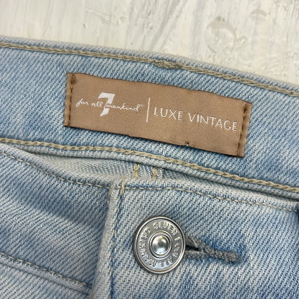 7 For All Mankind Luxe Vintage High Waist Slim Kick Sz 29